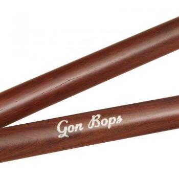 Gon Bops Rosewood Claves - Percussion instrument made from high-quality rosewood, designed for producing sharp, cutting sounds. Ideal for various music genres, including Latin and world music. Features a traditional design with a smooth finish and comfort