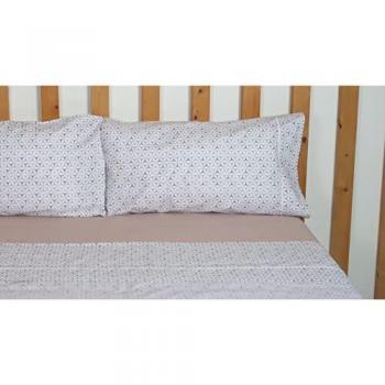 Juego de Sábanas de Algodón Beige Suaves y Antipeeling 135 cm