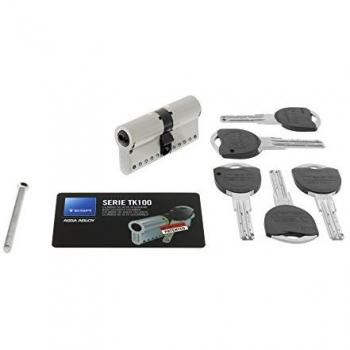 Cilindro Tesa TK100 Doble Embrague Alta Seguridad Niquelado 40x40 mm