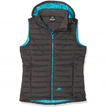 Trespass Aretha - Chaqueta Acolchada con Capucha Desmontable para Mujer, Mujer, Color Gris Oscuro, tamaño Large
