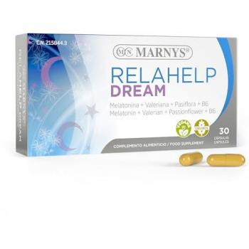 Marnys Relahelp Dream - 30 Cápsulas Vegetales con Melatonina, Valeriana, Pasiflora y Melisa para conciliar el sueño y promover la relajación