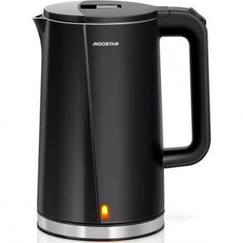 Hervidor de Agua Eléctrico Aigostar 1.7L 2200W Acero Inoxidable Doble Protección Contra Escaldado Ebullición Rápida