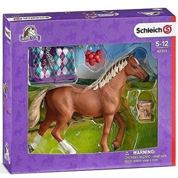 Schleich Purasangre Inglés Rápido y Delgado Correpasillos con manta Club de Caballos figura de juguete para niños
