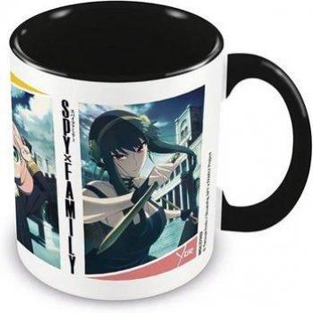 Taza de Cerámica Spy X Family de 315 ml con Interior Colorido, Apta para Lavavajillas