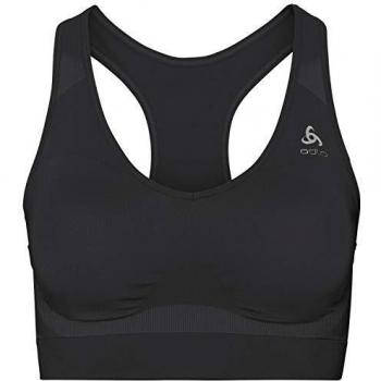 Odlo Sujetador Deportivo sin Costuras, para Mujer, Mujer, Sujetador Deportivo para Mujer, 130591, Negro, Small