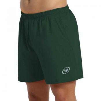 Short BULLPADEL AFATE Verde Hombre - Pantalones cortos de pádel, color verde bosque, diseño moderno, tejido ligero y transpirable, ajuste cómodo, ideal para jugadores de pádel