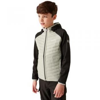 Regatta Kids Lightweight Insulated Water-Repellent Kielder VIII Hybrid Jacket - Black/Abbeystone, Size: 3-4 Years