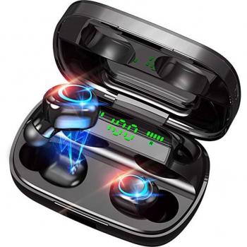 Auriculares Inalámbricos TWS Bluetooth 5.0 con Estuche de Carga de 3500mAh y Cancelación de Ruido para Smartphone