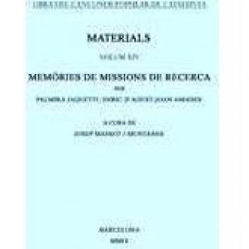 Memòries de missions de recerca. Volum XIV