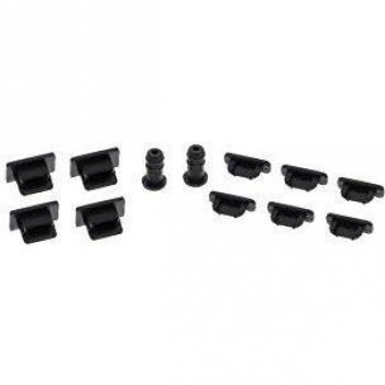 Kit de Protección contra el Polvo para Smartphone, 12 Piezas, Negro