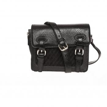 VENCA Bolso solapa en símil piel de serpiente mujer by VencaStyle - 008793,NEGRO,UNICA