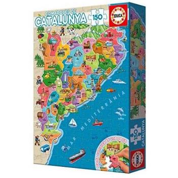 Educa - Comarques Catalunya Puzzle, 150 Piezas, Multicolor, 100