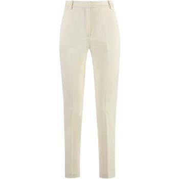 Bello Slim-Fit Cigarette Trousers in Écru for Women