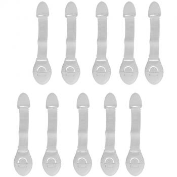 10pcs Cerradura Seguridad Protector Pestillo de Cajón Puerta Nevera Armario Alargado para Bebé Ni?os