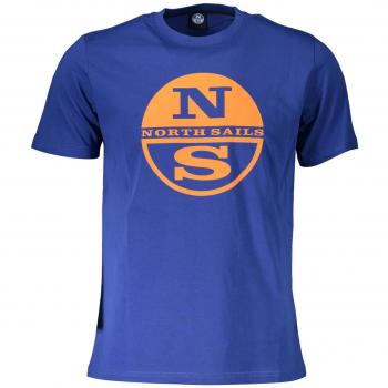 North Sails Chic Blue Round Neck Printed Tee - L, T-Shirt, male, Blue, Size: L