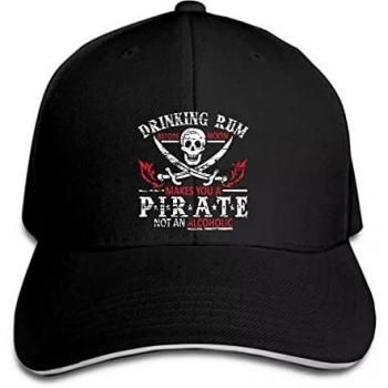 MWLSW Clásico Gorra de béisbol Beber Ron Antes del mediodía Humor Adulto Novedad gráfica Sarcástico Divertido Sombrero Snapback Pico Regalos Deportivos Aire Libre para Amantes del Hip-Hop