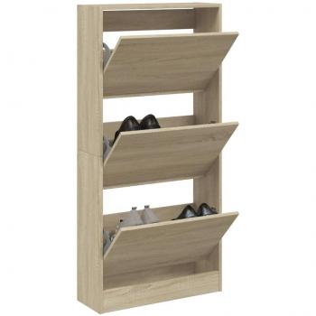 Zapato de roble Sonoma 60x21x125,5 cm madera multicapa