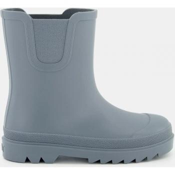 Botas de agua para niño en azul mate con elásticos laterales