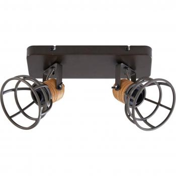 Lindby Arinthea downlight de techo, 2 luces, negro, acero, E14