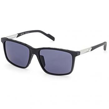 Adidas Original SP0050 Men's Sunglasses with Mirrored Lenses, Matte Black Frame
