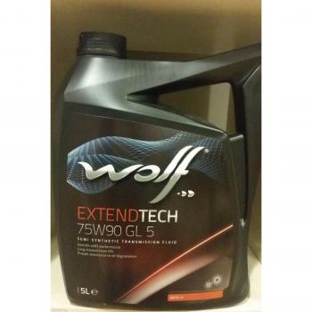VALVULINA SEMI SINTETICA 75W90 GL5 PARA TRANSMISIONES Y CAJA DE CAMBIOS 5L WOLF