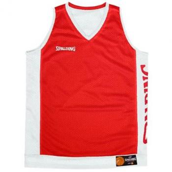 Camiseta Reversible Sin Mangas de Baloncesto Spalding Roja y Blanca para Hombre