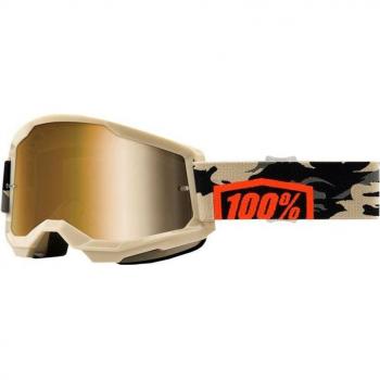 Gafas de Sol 100 % Downhill Strata 2 Goggle Kombat Beige Talla única Motocross