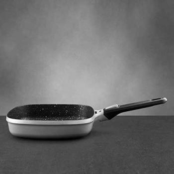 BergHOFF Gem Line 24 cm Grey Removable Handle Grill Pan