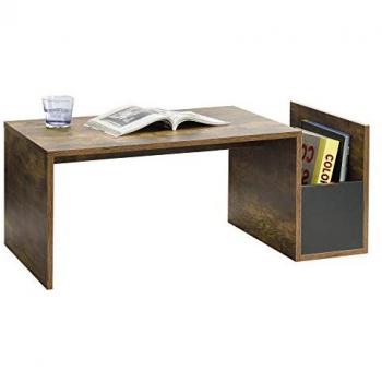 Mesa de Centro Bollnäs con Compartimento Lateral Aglomerado 90 x 45 x 35 cm - Color Roble Oscuro