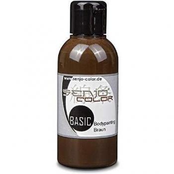 Senjo Color Basic Bodypainting I color de cara y cuerpo I cosméticos, dermatológicamente probado I carnaval, disfraces I 75 ml I marrón