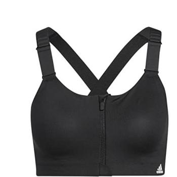 Adidas Sujetador Deportivo Hs Negro, Alta Impacto, Talla 85/A, Modelo TLRDIM L HS Zip