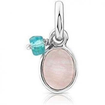 Colgante TOUS Tiny de Plata con Cuarzo rosa y Apatito