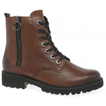 Remonte D8671-22 Botines Planos con Cremallera Lateral para Mujer en Color Cuero