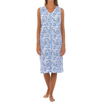 Camisón de tirantes Drawing Blue KL45215 - mujer
