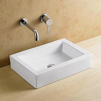 GME - LAVABO OVALADO CERÁMICO, BLANCO, 56*41*13