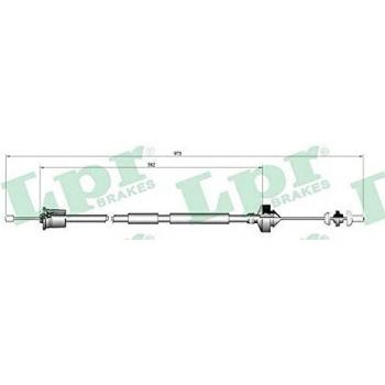 Cable de embrague LPR C0209C - Cable de embrague con alta resistencia y durabilidad