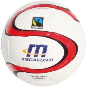 Megaform m401266 balón de fútbol sala, unisex, color blanco/rojo