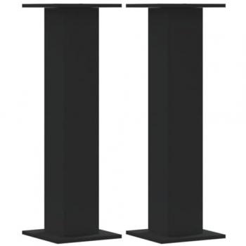 Soporte de Plantas 2 Piezas Negro 30x30x95 cm Madera Multicapa