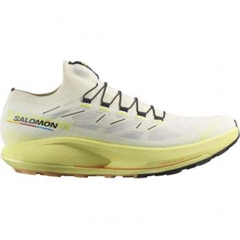 Salomon - Zapatillas de trail running de hombre Pulsar Trail Pro 2, color blanco y amarillo neón, talla 40(2/3)