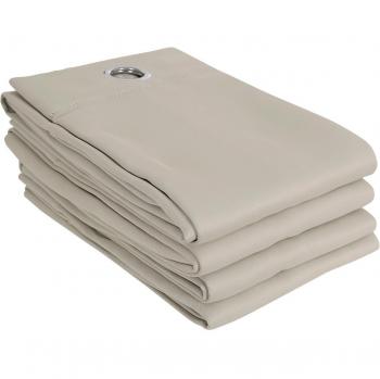 Deconovo Cortinas Dormitorio Moderno Blackout Curtain Suave para Ventanas de Habitación Juvenil con Ojales 4 Piezas 140 x 260 cm Beige Claro