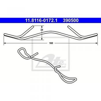 Muelle de Pinza de Freno ATE 11.8116-0172.1 para MERCEDES-BENZ y VW