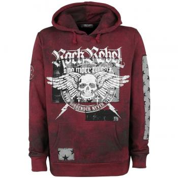 Rock Rebel by EMP Capucha Flying Skull Sudadera con capucha Burdeos XL