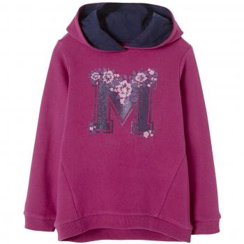 VERTBAUDET Sudadera niña con Capucha Rosa Oscuro Liso con Motivos 3-4 Anos, 102CM