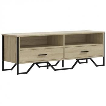Mueble de TV madera de ingeniería roble Sonoma 122x34x41 cm Marrón