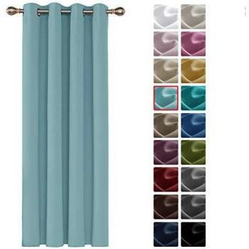 Deconovo Cortinas Salón, para Sala de Estar, Oficina, Hotel, Ventanas, Opacas con Aislamiento Térmico, con Ojales, 140x290 cm