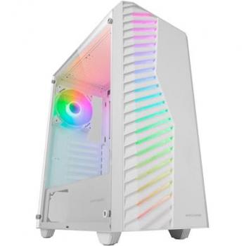 Caja Gaming Semitorre ATX Mars Gaming Mc Volt Blanca con Ventilador ARGB y Cristal Templado