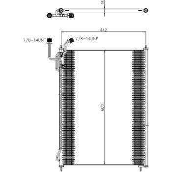 Condensador de aire acondicionado NRF 350503