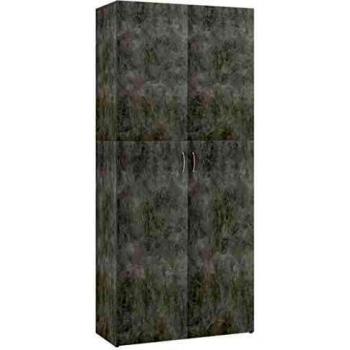 vidaXL Mueble Zapatero Aglomerado Mobiliario Hogar Decoración Organización Almacenamiento Calzados Duradero Útil Duradero Gris Hormigón 80x35.5x180cm