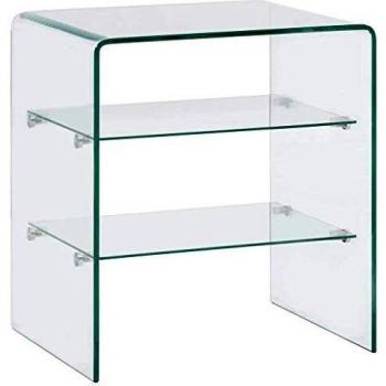 vidaXL Mesa Baja 50 x 40 x 56 cm Vidrio Templado