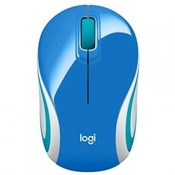Logitech M187 Mini Ratón Inalámbrico, Óptico 1000 DPI, Compatible con PC/Mac/Portátil, Color Azul